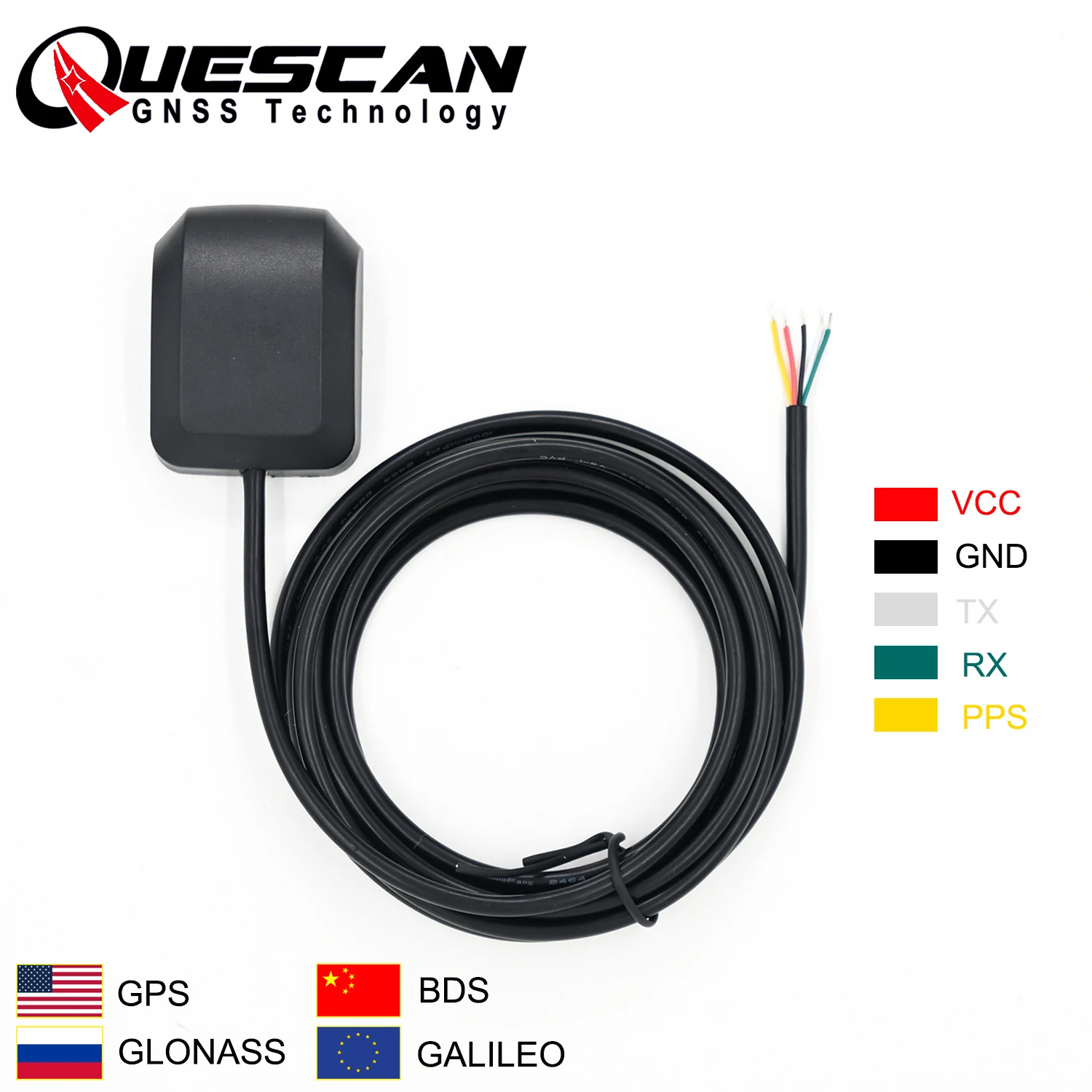 QUESCAN M10 Smart GPS GNSS Empfänger GPS Galileo GLONASS BeiDou QZSS SBAS Antennenmodul NTP GPS 1PPS PPS Timing, 1-25Hz Image