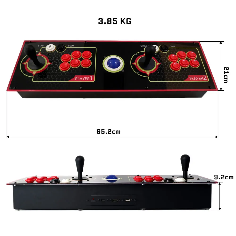 Batocera Two-Player-Desktop-Arcade-Retro-Spielekonsole im amerikanischen Stil ohne Verzögerung, Raspberry Pi 5B und integriertem Trackball Image