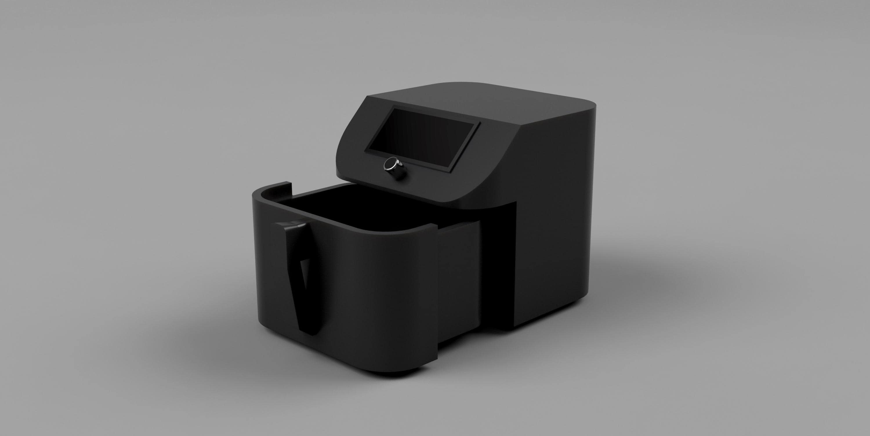 File STL per modello in scala di friggitrice ad aria / Friggitrice ad aria in miniatura stampabile in 3D con cassetto apribile per casa delle bambole