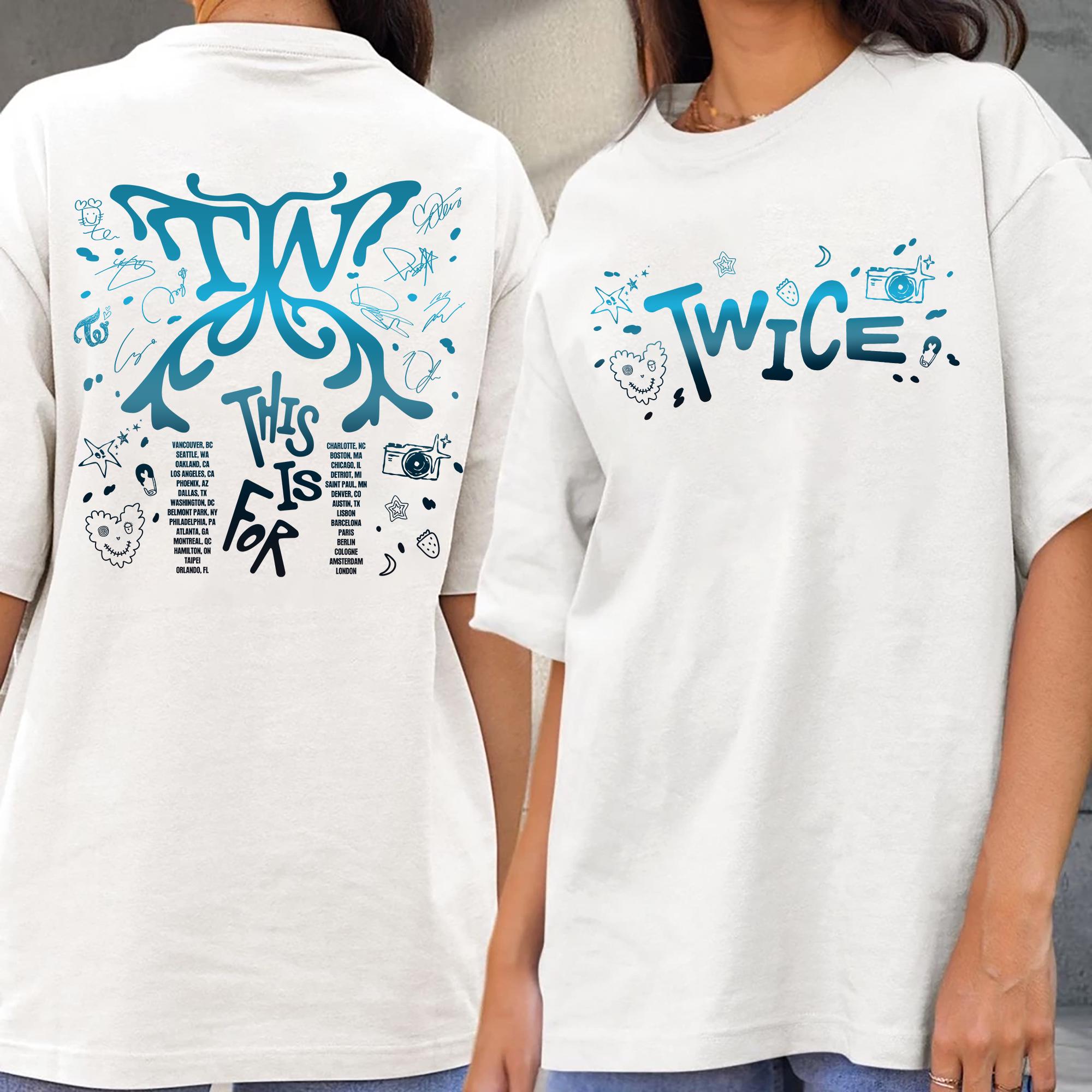 Maglietta Twice Tour 2026 Parte 2, Maglietta This Is For Twice, Merchandising del concerto Twice, Maglietta Twice World Tour, Felpa con cappuccio Twic