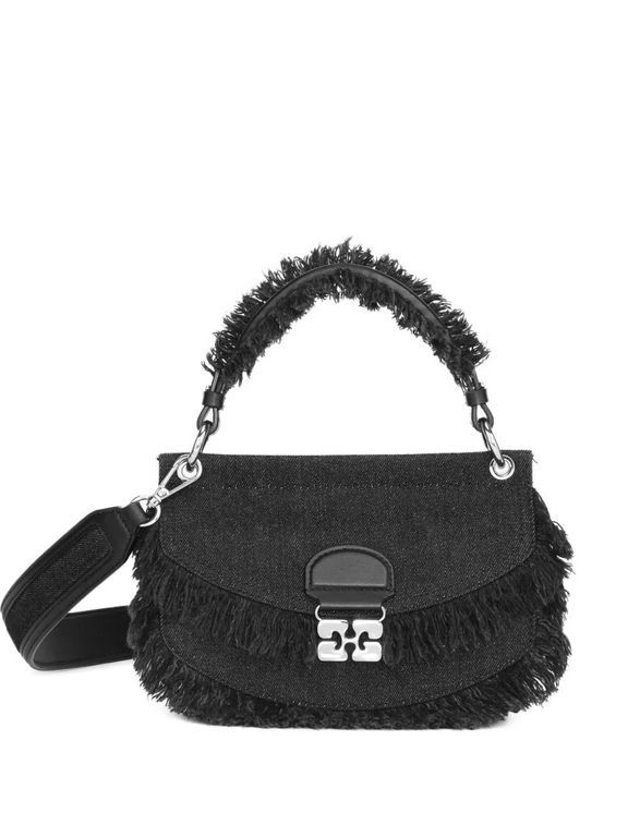 Denim Tote Bag - Black - Ganni Totes