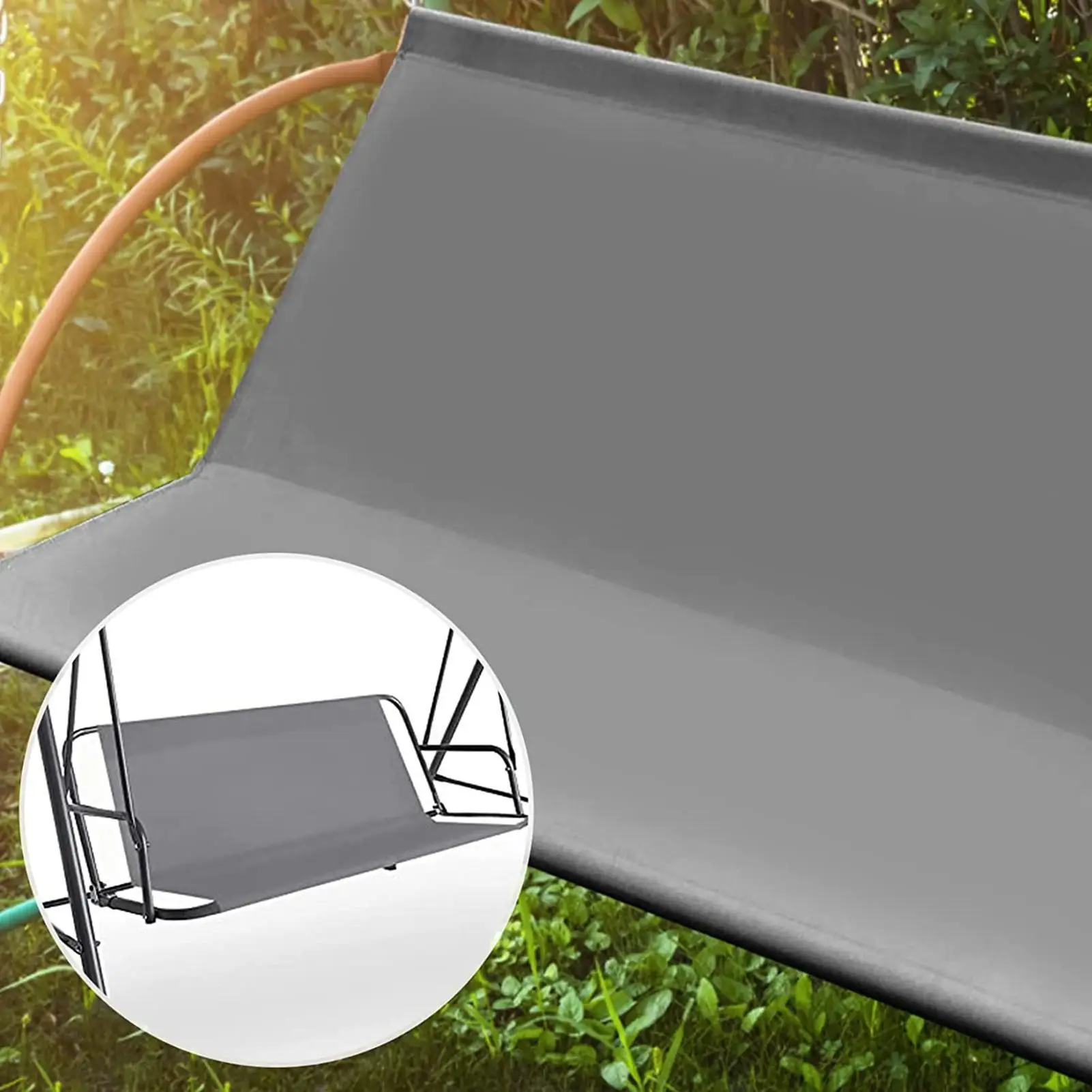 Austauschbarer Schaukelsitzbezug für den Außenbereich, 600D dicker Stoff, tragender Ersatz, regensicherer Gartenschaukelsitzbezug Image