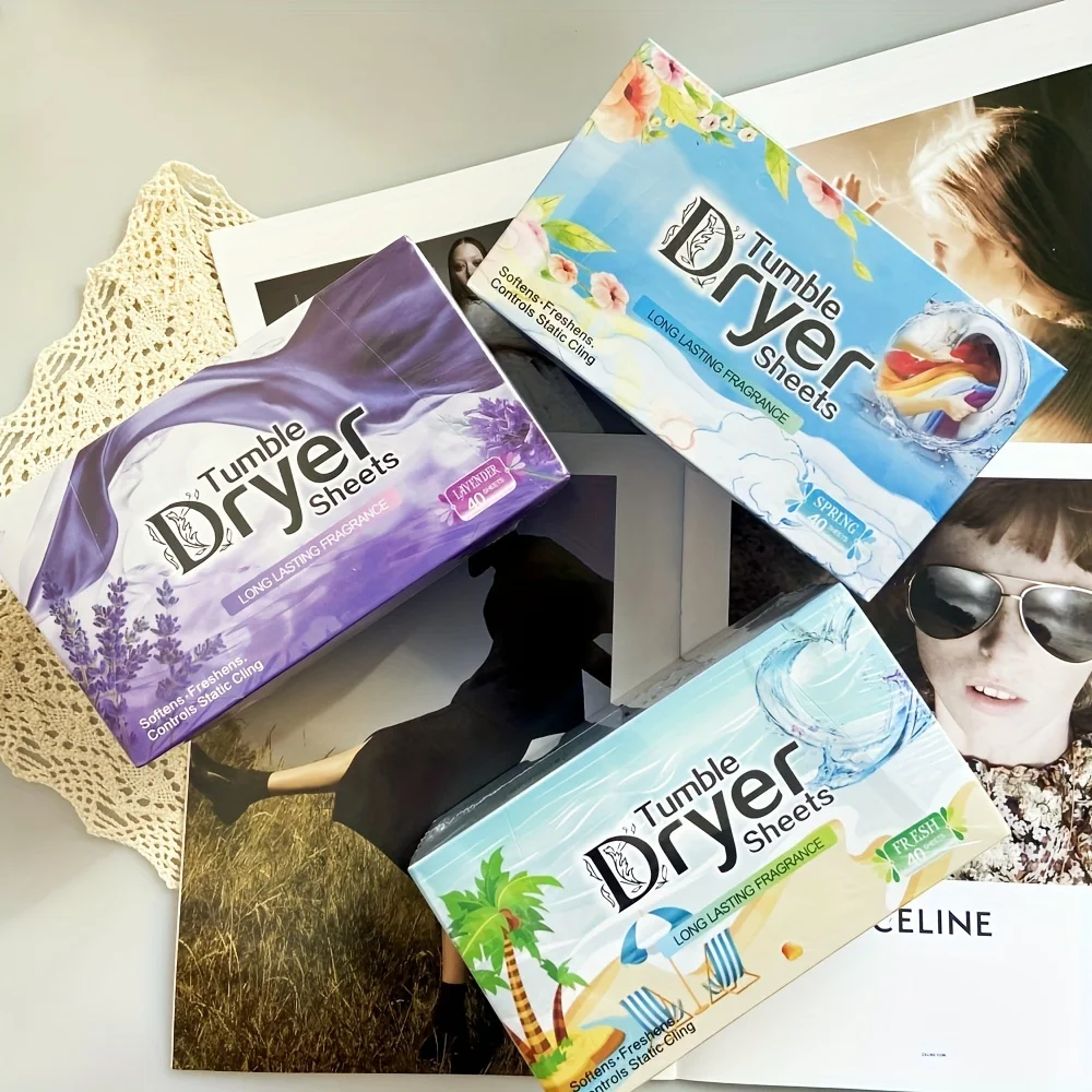 Weichspüler-Trocknerblätter, ultraweicher, frischer Duft, antistatische Geruchsentfernung, Reinigungsutensilien für frische Kleidung Image