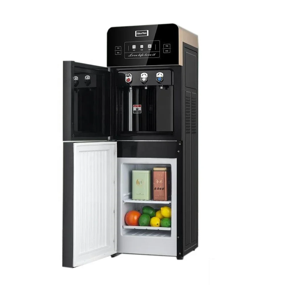 Wasserspender, vertikaler Kompressor, Kühlmechanismus, kaltes und warmes Zuhause, zweitürig, energiesparend, neues Upgrade-Speichermodell Image