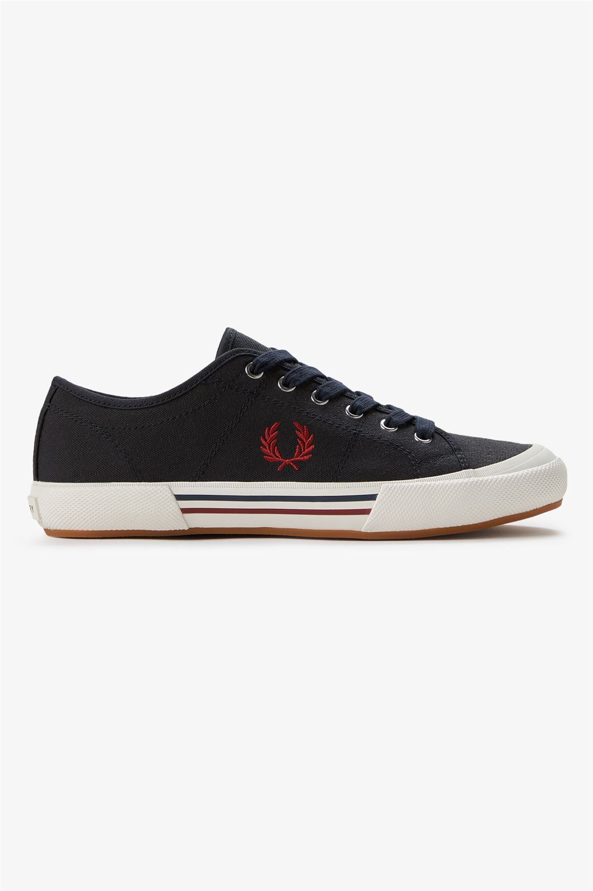 Fred Perry B708 Vintage Tennis Canvas Herren Sneaker Navy/Rot
