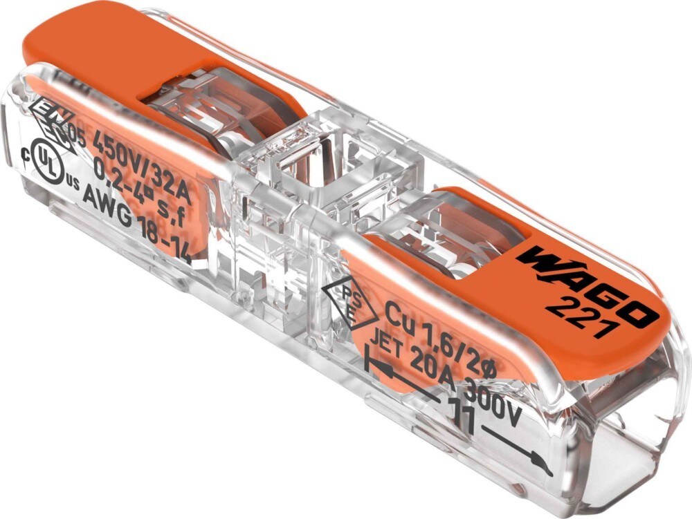 60 Stk. WAGO GmbH & Co. KG Durchgangsverbinder 221-2411 Image
