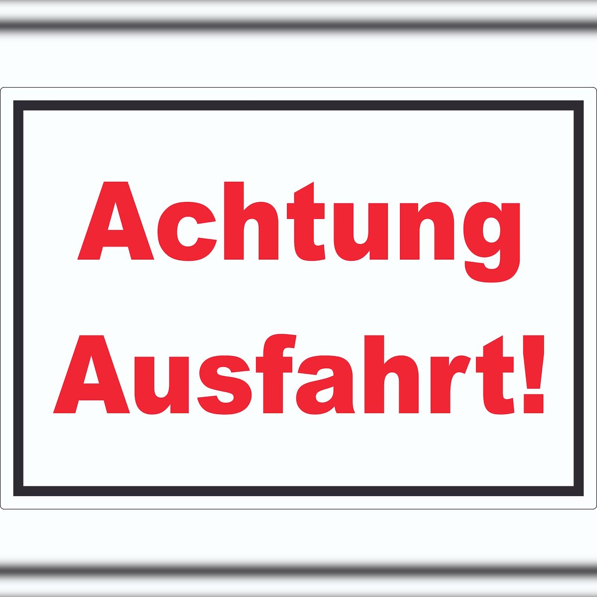 HB-Druck Achtung Ausfahrt Schrift Aufkleber A5 (148x210mm) Image