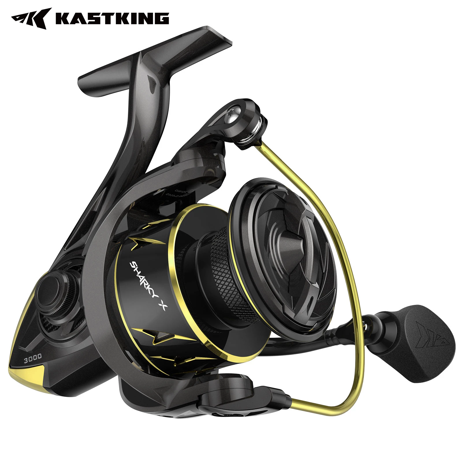 KastKing Sharky X Spinnrolle 18KG Max Bremskraft, 10+1 Edelstahlkugellager, Leichtgewichtig, Übergroßer Schaft, für Salzwasser & Süßwasser Image