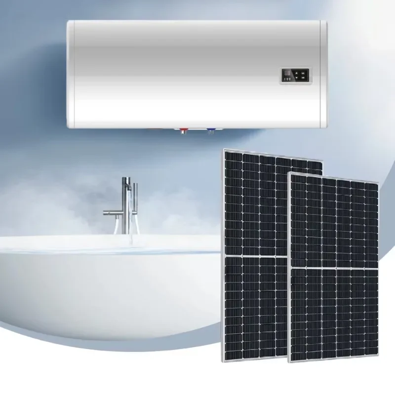 PV-Warmwasserbereiter 60L 80L 120L 200L Wandmontierter Hybrid DC AC Solar-Energie-Elektro-Warmwasserbereiter DHW mit Solarpanel Image