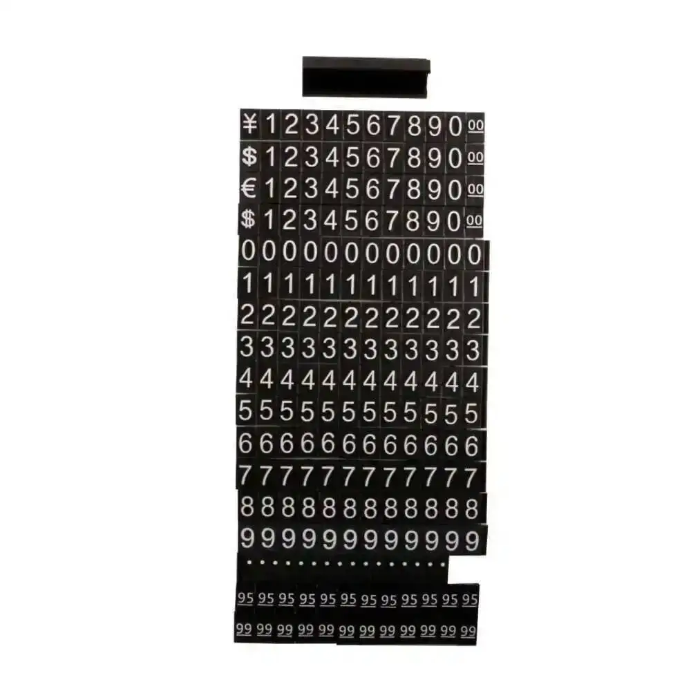 8 x 12 mm Arbeitsplatten-Set mit verstellbaren Preisschildern, Euro-Karte, Schmuck, Kleidung, Ziffernanzeige, Würfelschild, Etikett, Legierungstafel, Ständerrahmen Image