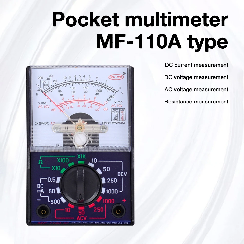 MF-110A Multimeter Tragbarer elektrischer analoger Multitester Zeiger Voltmeter Amperemeter AC/DC Spannung Strom OHM Multimeter Tester Image