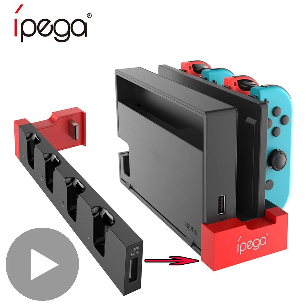 Steuerung für Nintend Nintendo Switch & OLED Joycon Joy Con Konsole Ladestation Akku Ladegerät Controller Nintendoswitch Basis Image