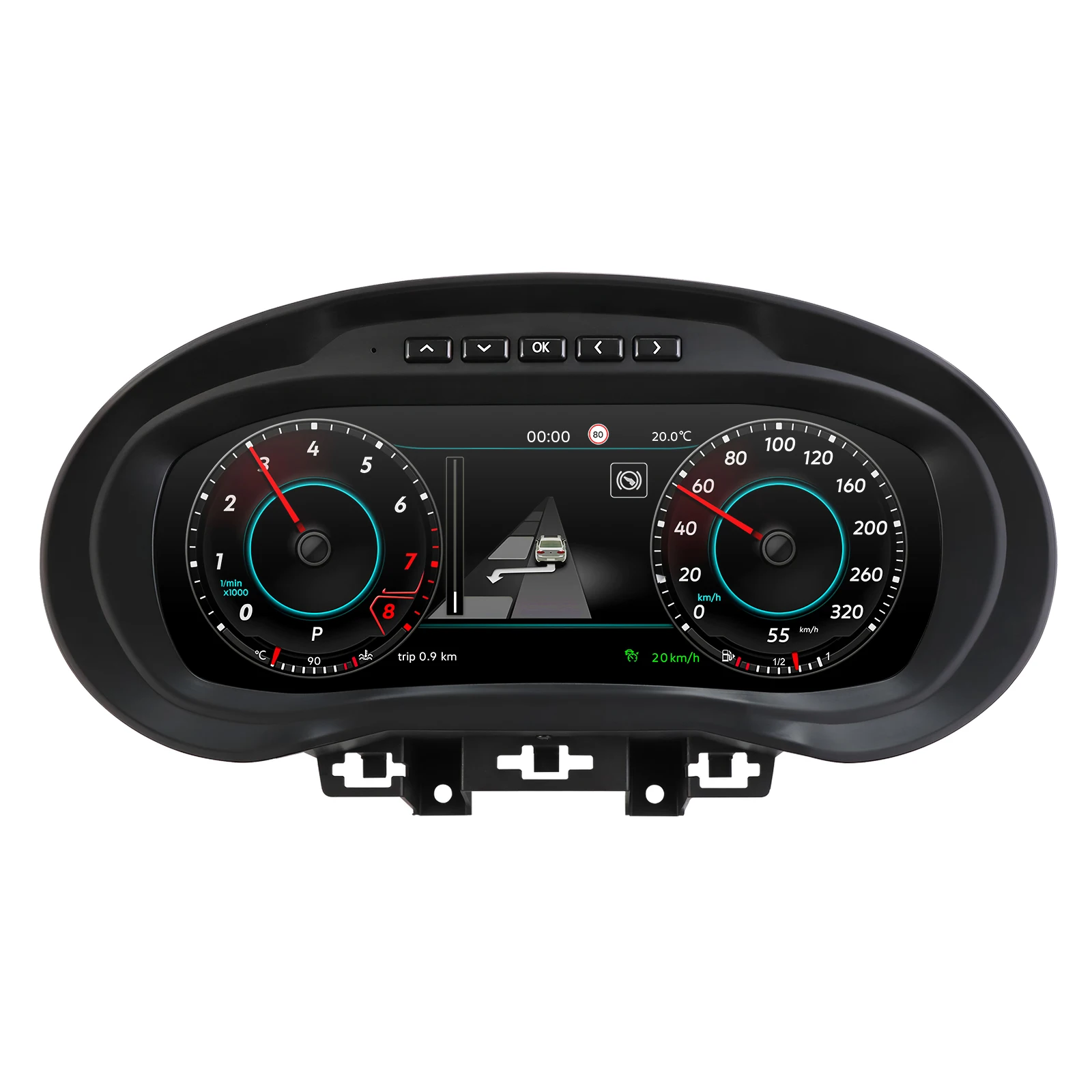 Auto LCD-Armaturenbrett für Volkswagen POLO 2012-2018 Amarok 2011-2016 Jahrgang Display Tachometer Geschwindigkeitsmesser Instrumententafel Image