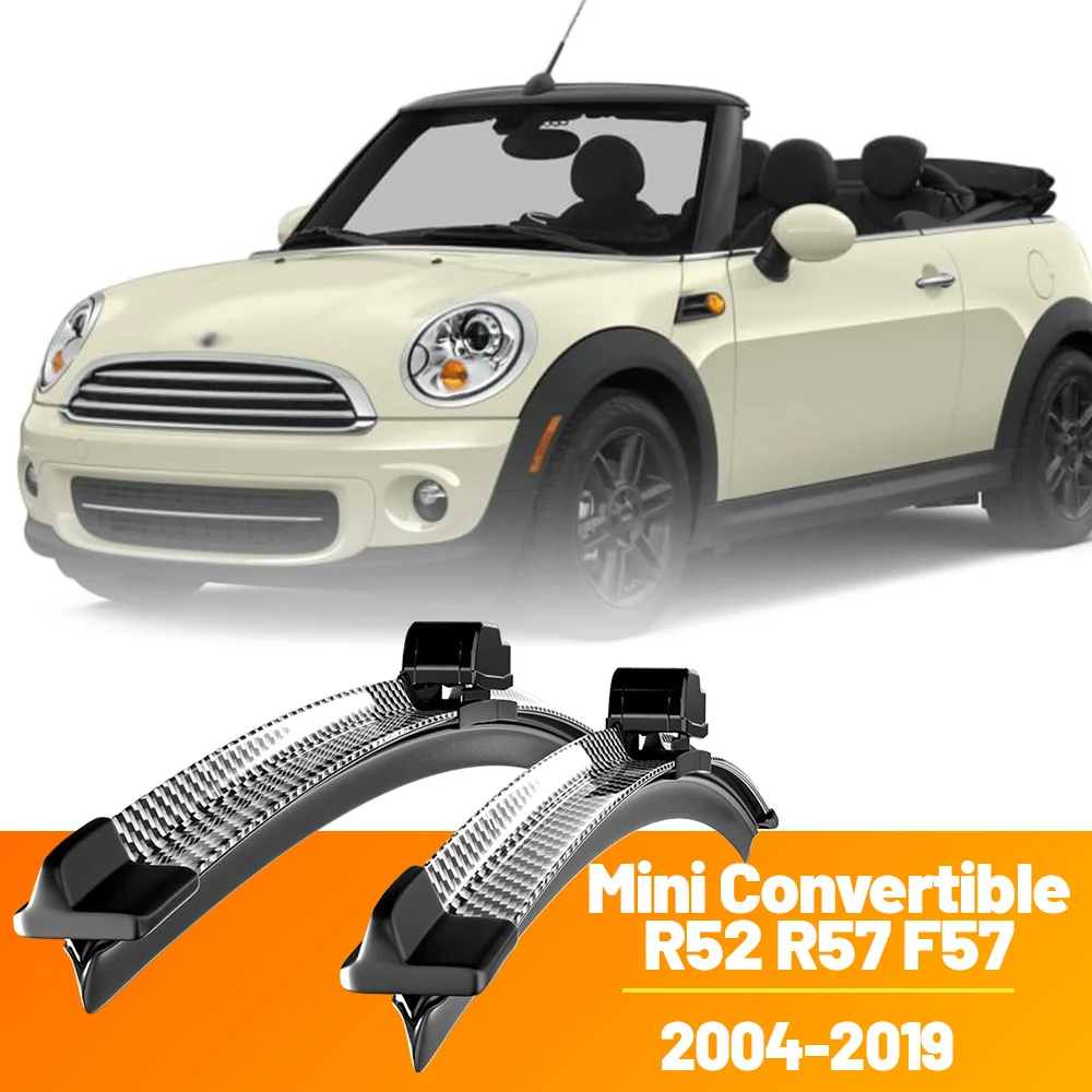 2 Stück Frontscheibenwischer aus Kohlefaser für Mini Cabrio R52 R57 F57 2004-2019 2007 2008 2013 2015 Image