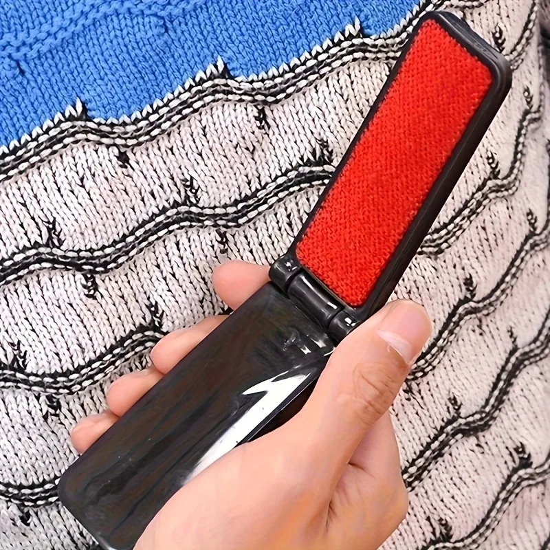 Kleiderbürste, faltbare Kleiderreinigungsbürste – tragbare Staubentfernungsbürste – geeignet für Pullover und die Hausreinigung – batteriefrei Image