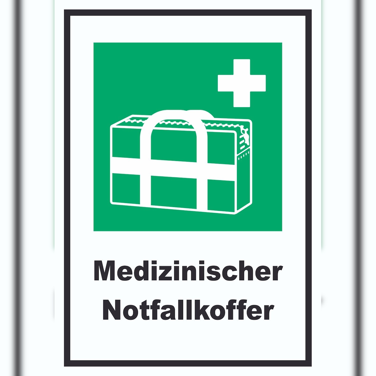 HB-Druck Medizinischer Notfallkoffer A0 Rückseite selbstklebend Schild Image