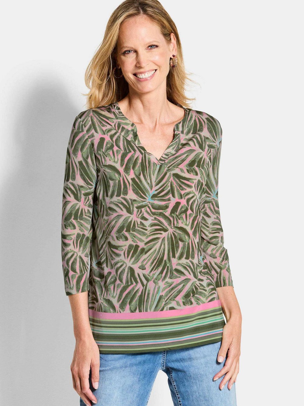 Goldner Print Shirts Damen khaki, 46 Image