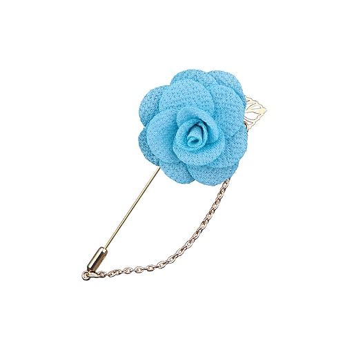 Stilvolle Herren-Anstecknadel aus Polyester mit Blumenmotiv – in verschiedenen Farben erhältlich, elegant und modisch, perfekt für Hochzeiten und festliche Anlässe Image