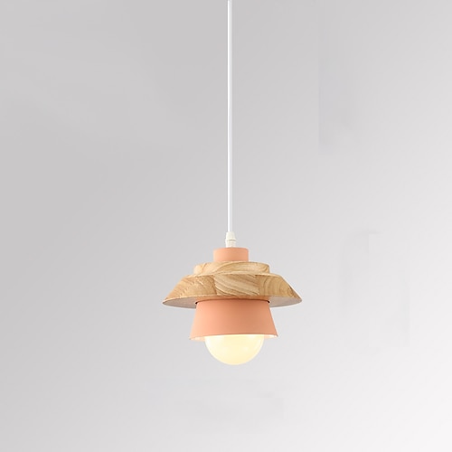 Pendelleuchte Hängelampe Insel Pendelleuchte Nachttischlampe 19 cm Single Design Pendelleuchte nordischen Stil Metall lackiert Oberflächen Land 110-120 V 220-240 V. Image