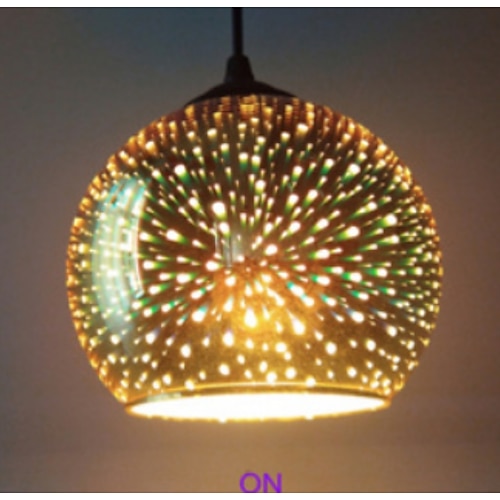 20 cm Pendelleuchte LED Single Design 3D Pendelleuchte Glas Modern Style Galvanisiert 220-240V Image