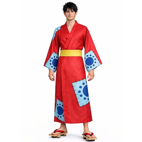Ozeanabenteurer Kapitän Strohhutpirat Anime Outfits Kimonoo Cosplay-Anzüge Halloween Karneval Party Leistung Gürtel Für Damen Erwachsene Image