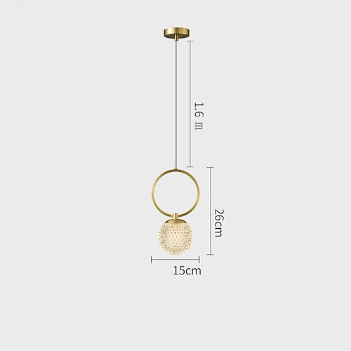 15cm Pendellaterne Design-Pendelleuchte Kupfer Vintage-Stil Moderner Stil Klassisch Modern Nordischer Stil 220-240V Image