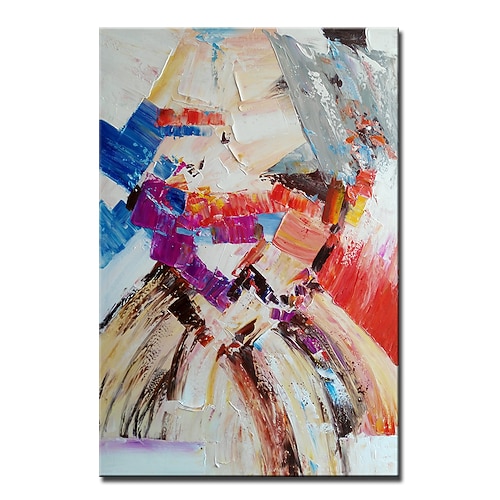 Mintura handgefertigtes Ölgemälde auf Leinwand, Wandkunst, Dekoration, modernes abstraktes Bild für Wohnkultur, gerolltes, rahmenloses, ungedehntes Gemälde Image