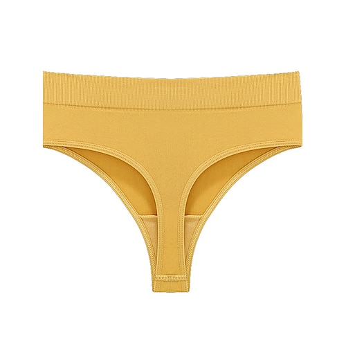 Damen Slips G-Strings Tangas Elastischer BundNightwearBaumwolle Nylon Einfarbig Mode Niedlich Blau Schwarz Weiß Gelb Rosa Winter Frühling Sommer Herbst Winter Image