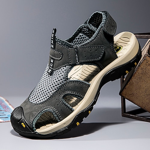 Sommer-Abenteuersandalen für Herren – atmungsaktive, leichte Wandersandalen mit verstellbaren Riemen und rutschfester Sohle, ideal für Reisen, Freizeit im Freien und Strandaktivitäten Image