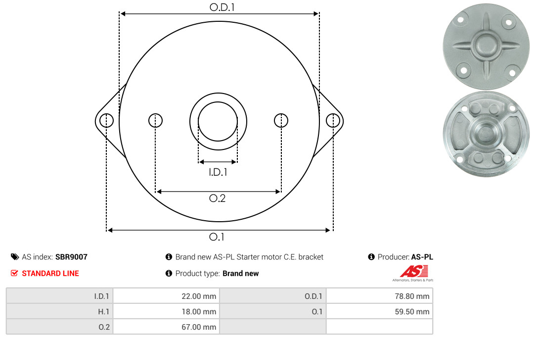 AS-PL Starterdeckel, Vergaser SBR9007 Universal Image