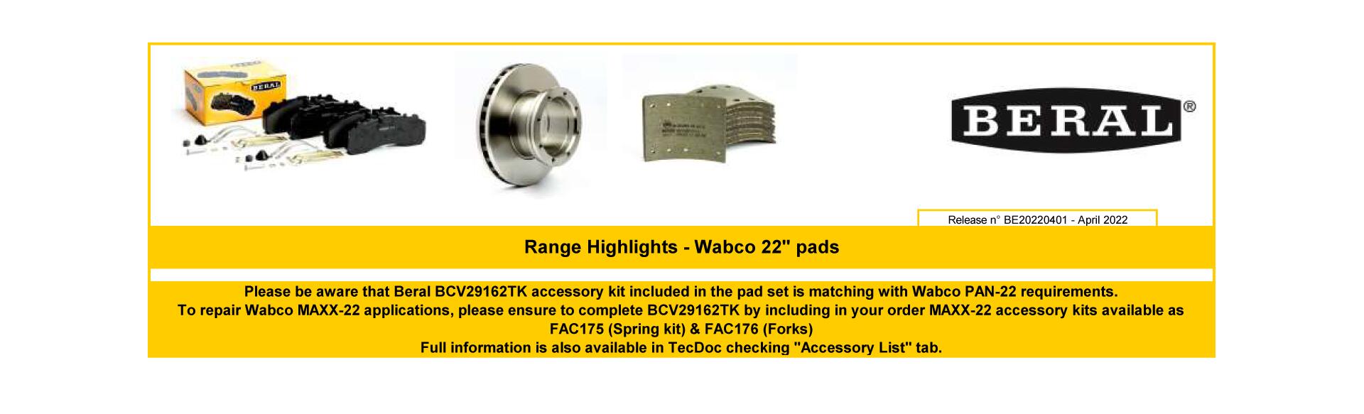 BERAL Bremsbelagsatz, Scheibenbremse BCV29162TK Universal mit Zubehör Image