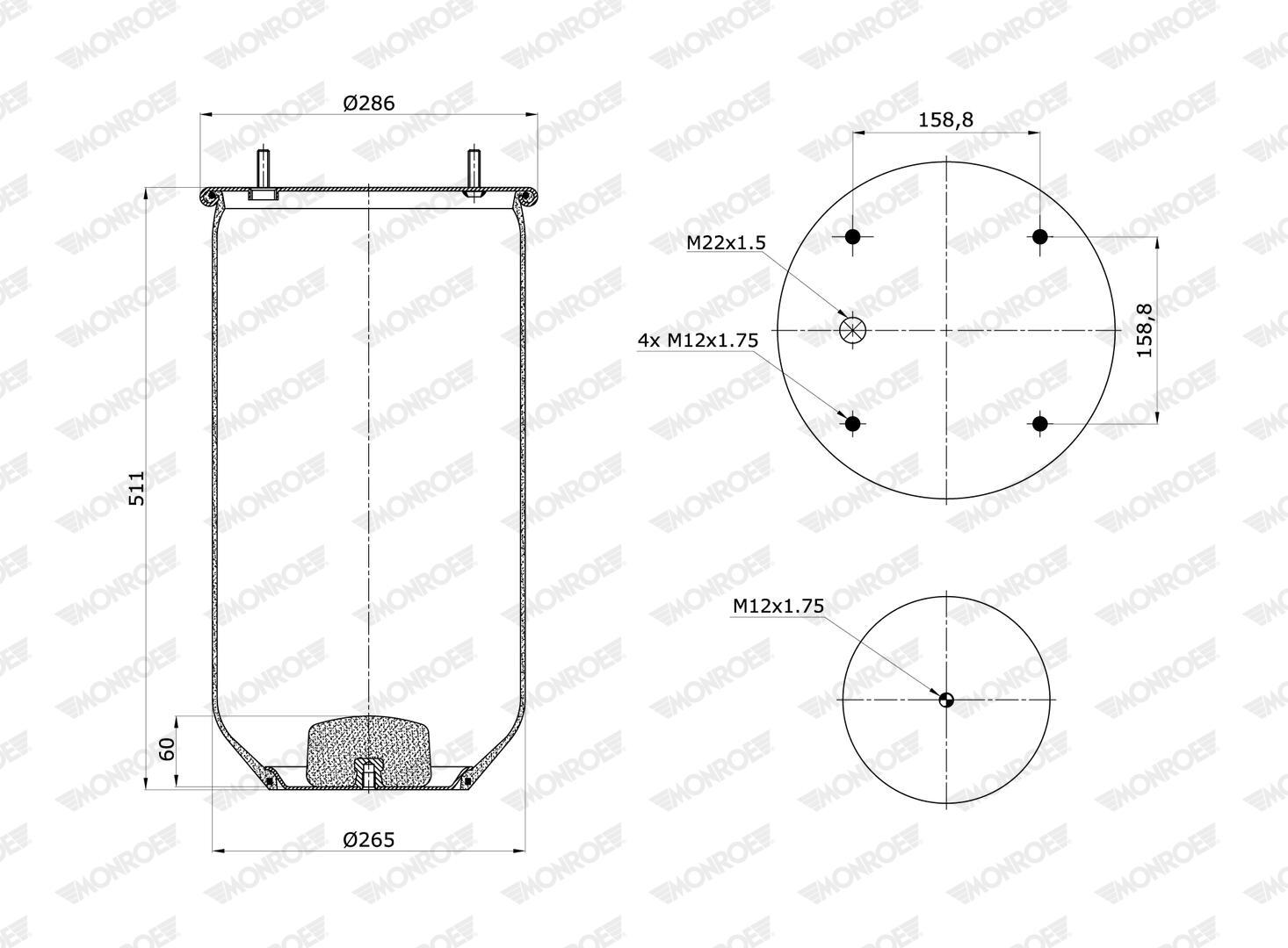 MONROE Universal ASP2050 für DAF 0067452 Image