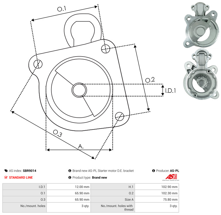 AS-PL Starterdeckel, Vergaser SBR9014 Universal Image