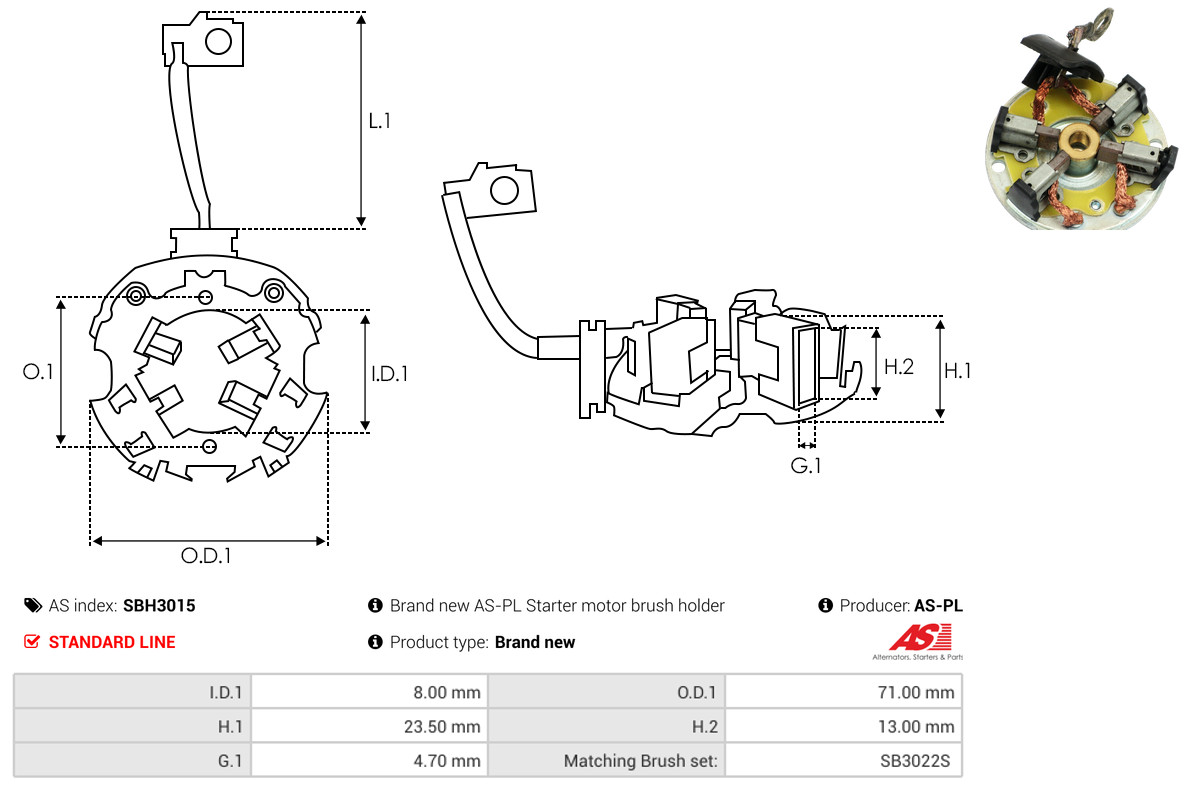 AS-PL Starterdeckel, Vergaser SBH3015 Universal Image