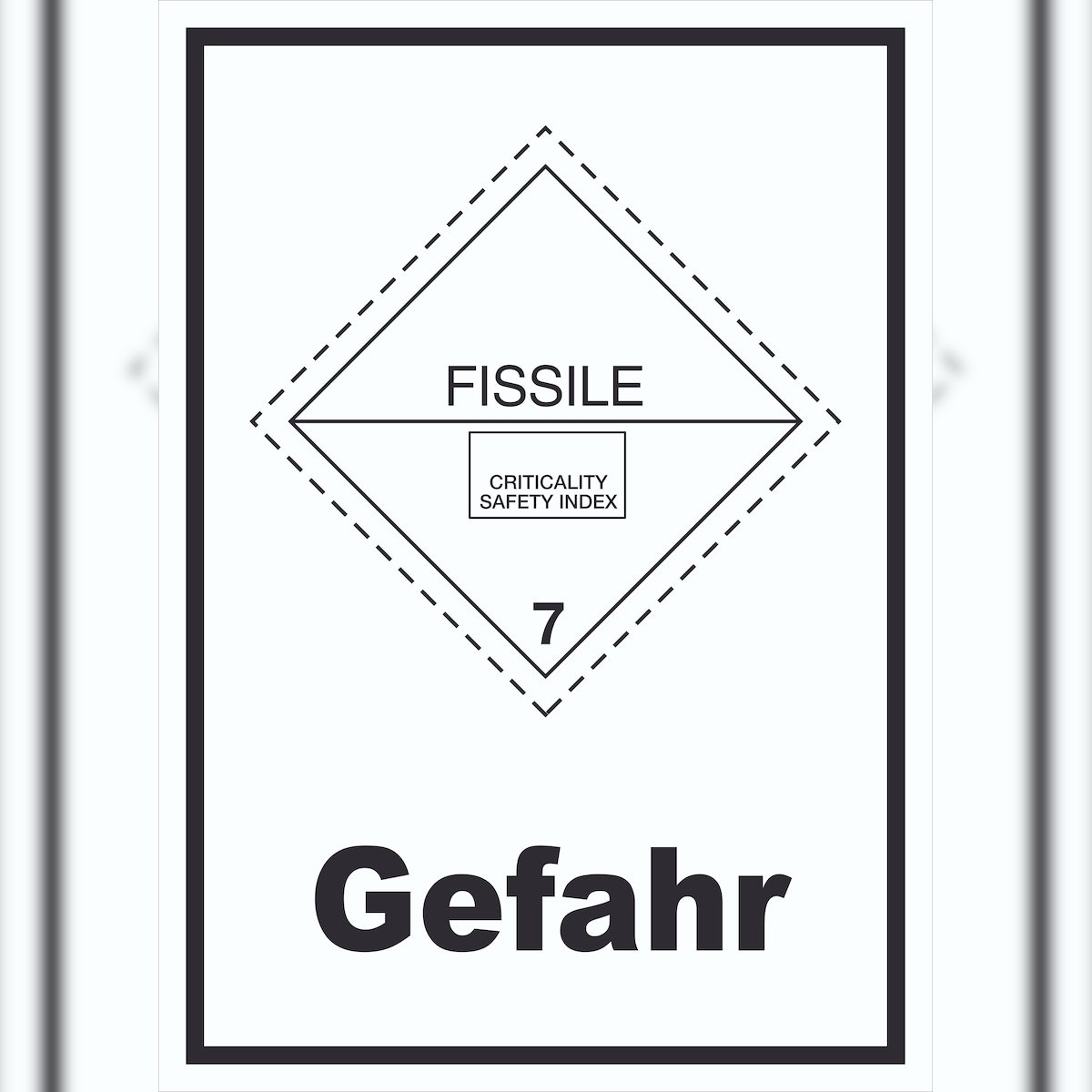 HB-Druck Schild spaltbare Stoffe Achtung Gefahr hochkant A4 (210x297mm) Image
