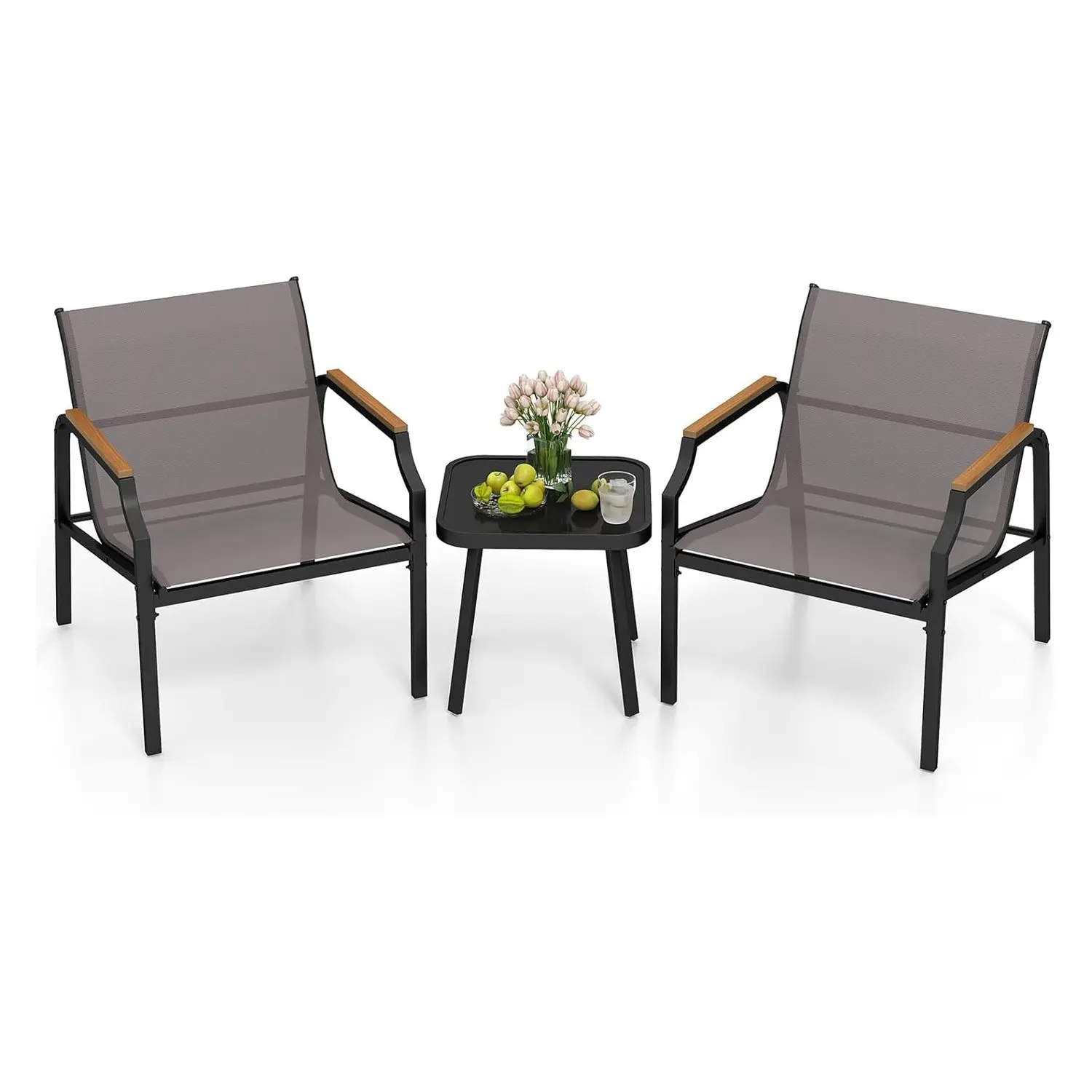 Ensemble de meubles de jardin 3 pièces, ensemble de balcon, meubles de balcon, meubles de patio, ensemble de jardin, ensemble de sièges pour balcon, jardin