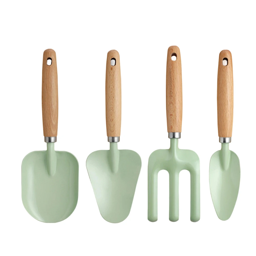 Outils de jardinage personnalisés et colorés, truelle, pelle, fourche à manche en bois, outils de jardin manuels, cadeaux de jardin pour hommes et femmes