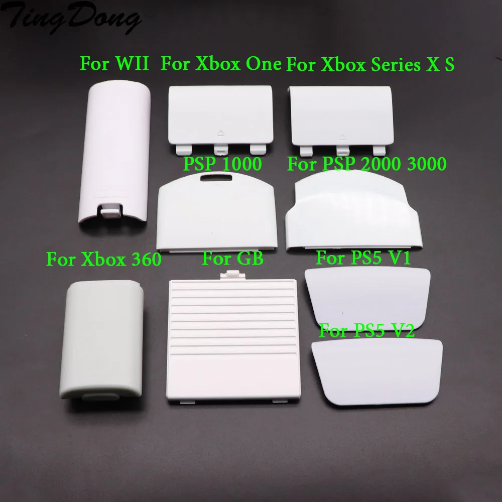 For GB GBP PS5 N64 Wii Battery Cover Lid Door Replacement For PSP 1000 2000 3000 Back Door Case For Xbox One Series X S Xbox360