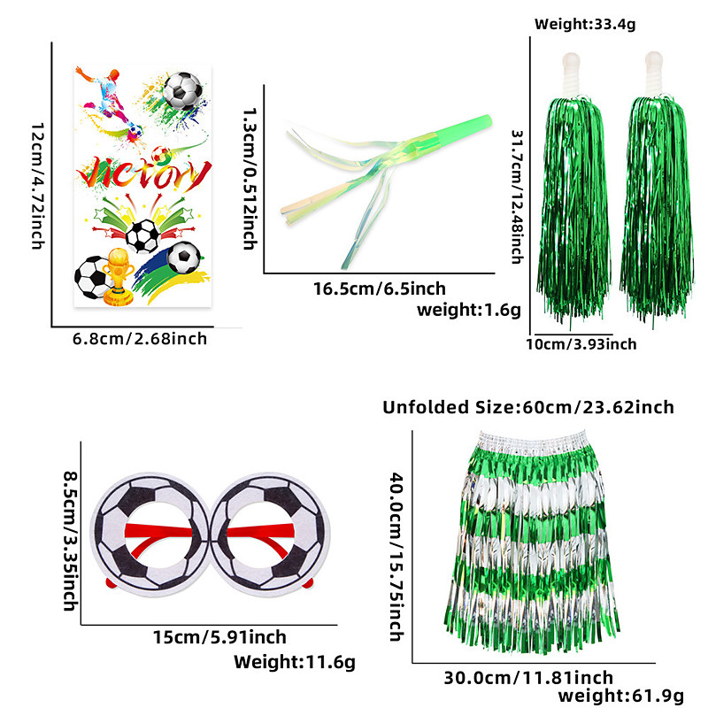 2026 USA-Canada-Mexico Soccer Summer Global Match Fan Kit, Cheerleading Props, Soccer Ball Hairband Earrings Tattoo Stickers, Women's Soccer Sports Cheering and Support Outfits/Props
