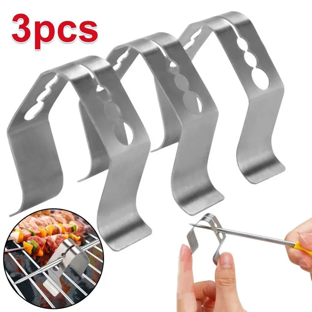 3 stücke Grill Sonde Clip Für Weber Fleisch BBQ Sonde Clip Halter Für Maverick MeasuPro Grill Grill Sonde Clips Picknick Halter Image