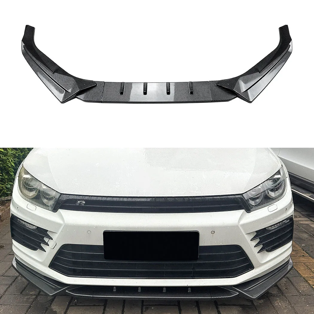 Für Volkswagen Scirocco MK3.5 R 2015 + Frontschürze Spoiler Lip Unterkörper Kit Diffusor Splitter Tuning Schutz Auto Zubehör Image