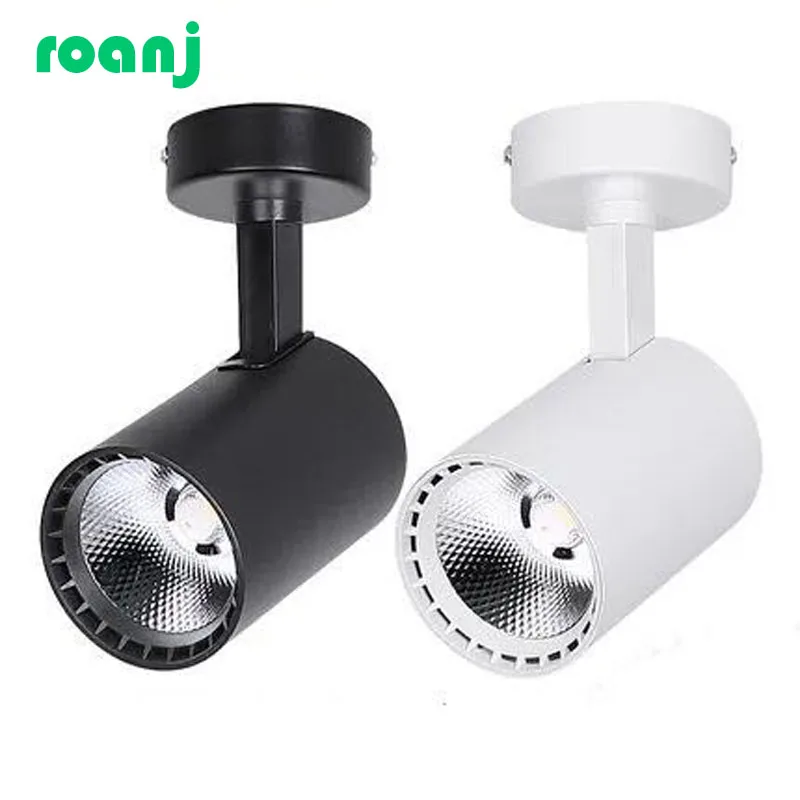 LED-Strahler, Downlight, 7 W, 10 W, 20 W, 30 W, oberflächenmontierte COB-Deckenleuchte, Strahler kann gedreht werden, Bekleidungsgeschäft, Ausstellungsraum, AC220 V