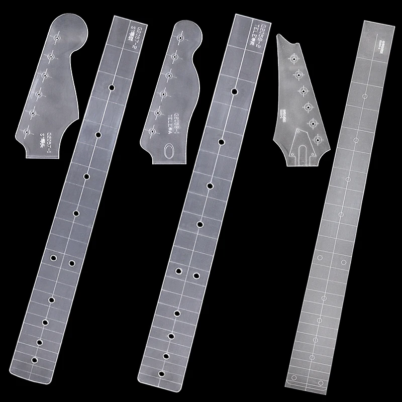 ST TL GR SG Style E-Gitarren-Kopfplatte + Griffbrett-Split-Template-Hals Transparente Acryl-Template-Gitarrenherstellungsformen Image