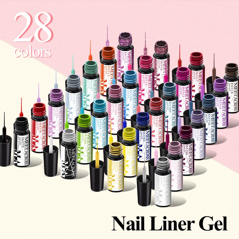 Treffen Sie sich über 6/28pcs Linie Gel Nagellack Set semi permanente Nail Art Liner UV Gel DIY Malerei Zeichnung Lack Maniküre Kits Image