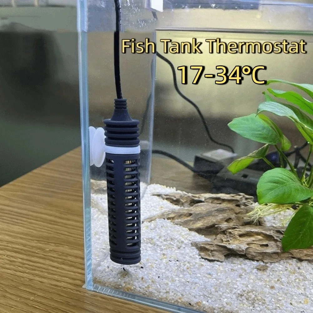 17-34 ° C Aquarium Tauchheizung Digitalanzeige 25W-75W Aquariumheizung Einstellbare Temperaturregelung Aquarium Thermostat Image