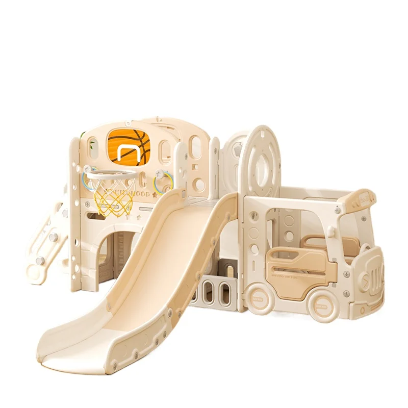 Spielzimmer Sicherheit Kunststoff Kleinkind Spielzeug Ausrüstung Set Kinderspielplatz Indoor Babyschaukel und Kinderrutsche Image