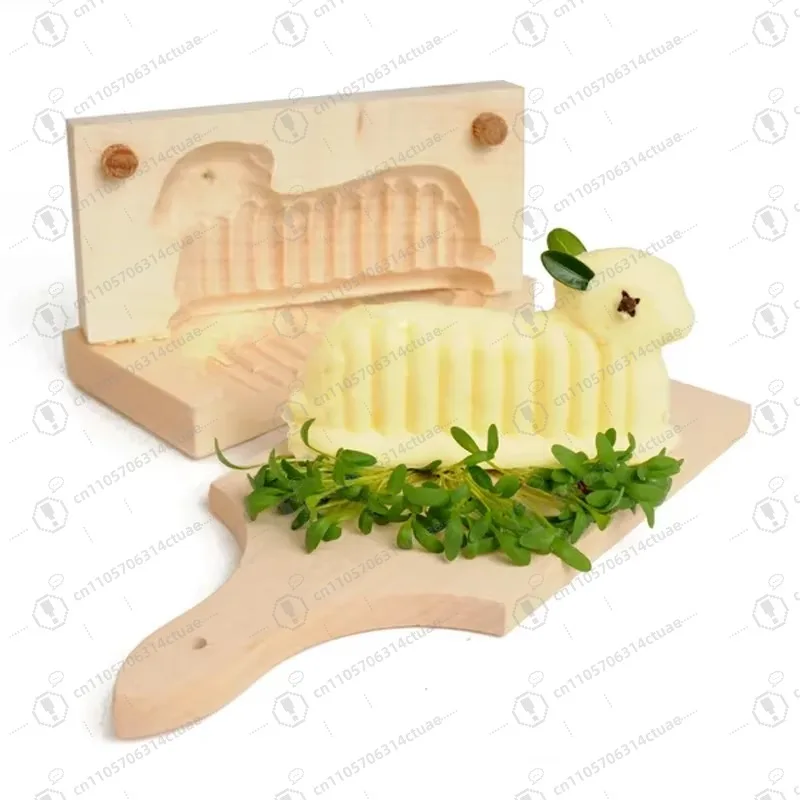 Butter-Lammform aus Holz – Oster-Creme-Butterform für selbstgemachte Backen und Feiertagsdekoration Image