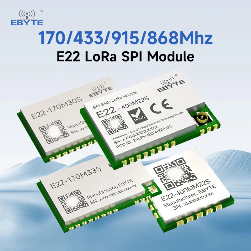 SX1262 SX1268 Lora Spread Spectrum EBYTE E22-M Serie Hochpräzises TCXO 170/433/868/915MHz Langstrecken-Funkmodul SMD Image