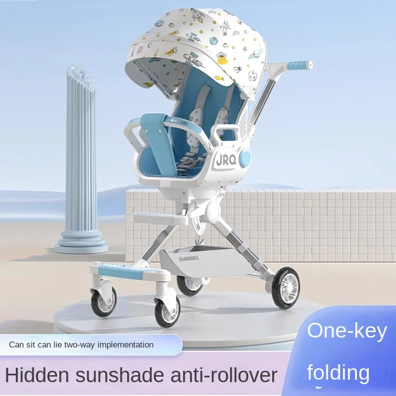 Der erhöhte Leitplanke für Neugeborene kann sitzen, liegen und faltbare Zwei-Wege-Kinderwagen mit hoher Landschaft Image