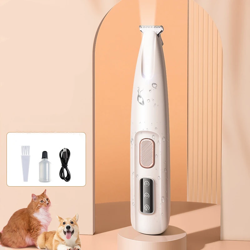 Tragbarer Hundepfoten-Trimmer mit LED-Licht, Haustier-Nagelschleifer, Rasierer, wiederaufladbar, kabellose Nagelpflege-Werkzeuge für Katzen und andere Image